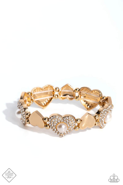 4 Piece Set - Fiercely Fifth Avenue March 2024 Gold & Hearts